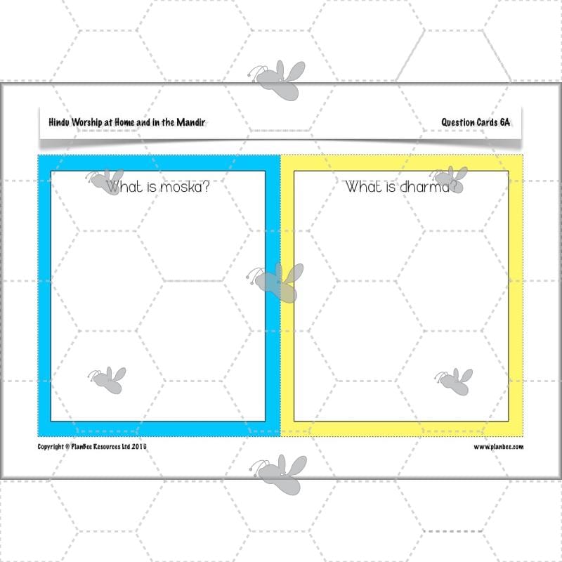 PlanBee Where do Hindus worship? Hindus Home and Mandir KS2 lessons