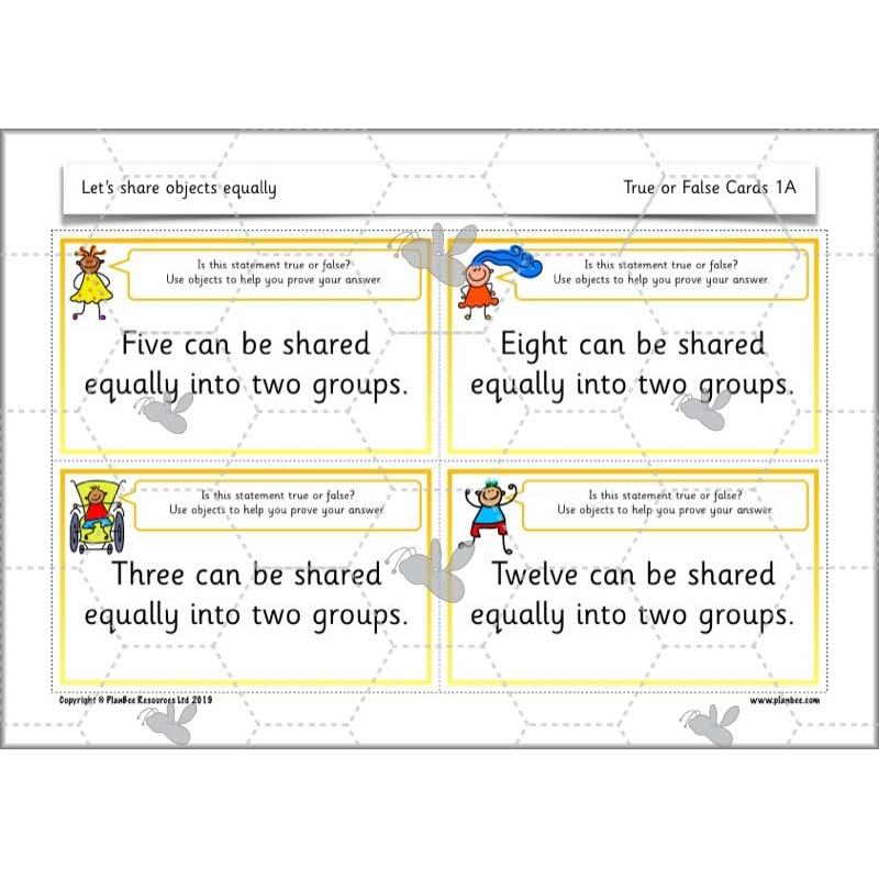 PlanBee Let's share objects equally: Year 1 multiplication and division