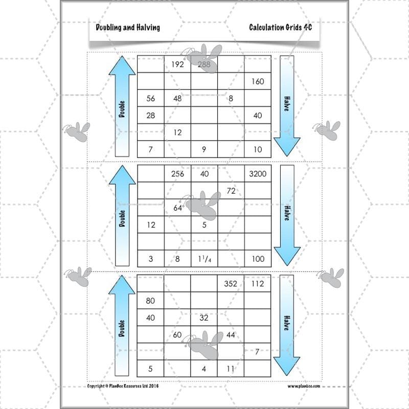 PlanBee Doubling and Halving Year 3 Maths Lesson Plan Packs | KS2