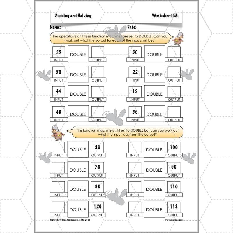 PlanBee Doubling and Halving Year 3 Maths Lesson Plan Packs | KS2