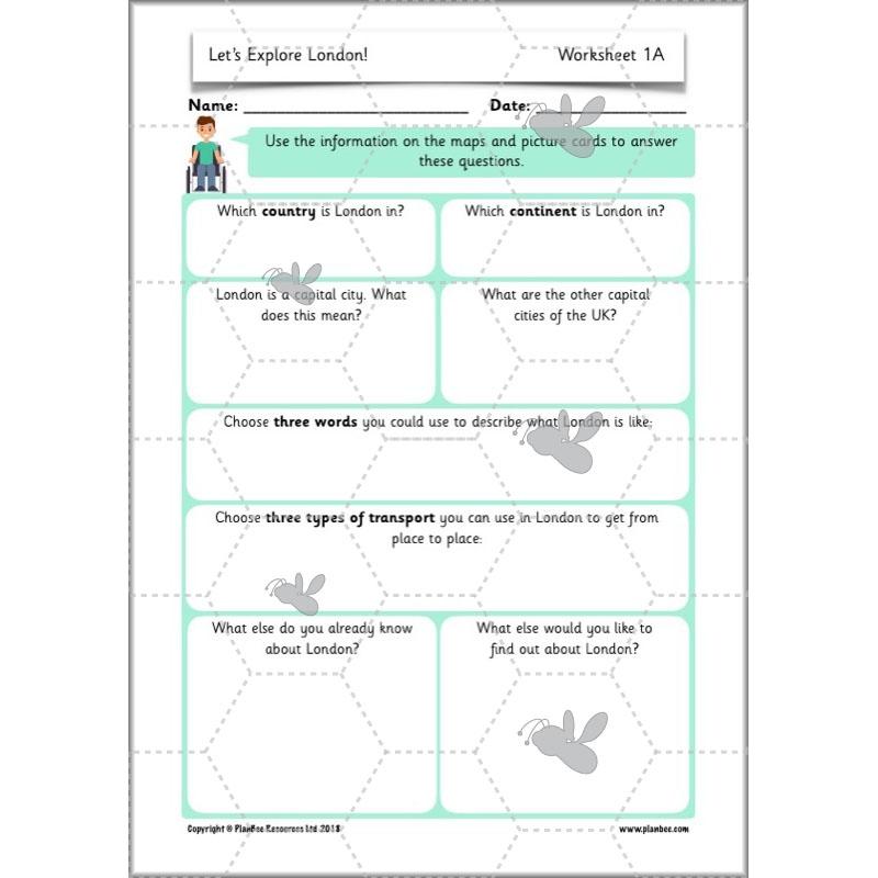 PlanBee Let's Explore London Topic KS1 Geography Lessons by PlanBee
