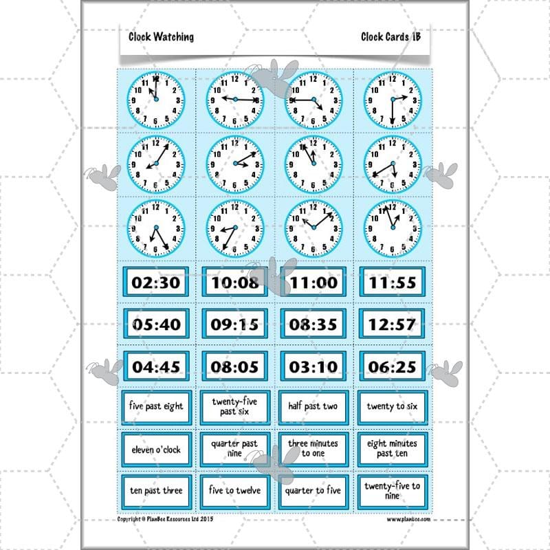 PlanBee Clock Watching | Time Year 3 Maths Lesson Activity Pack