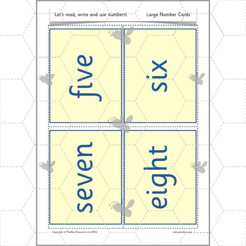 PlanBee Let’s read, write and use numbers Year 1 KS1
