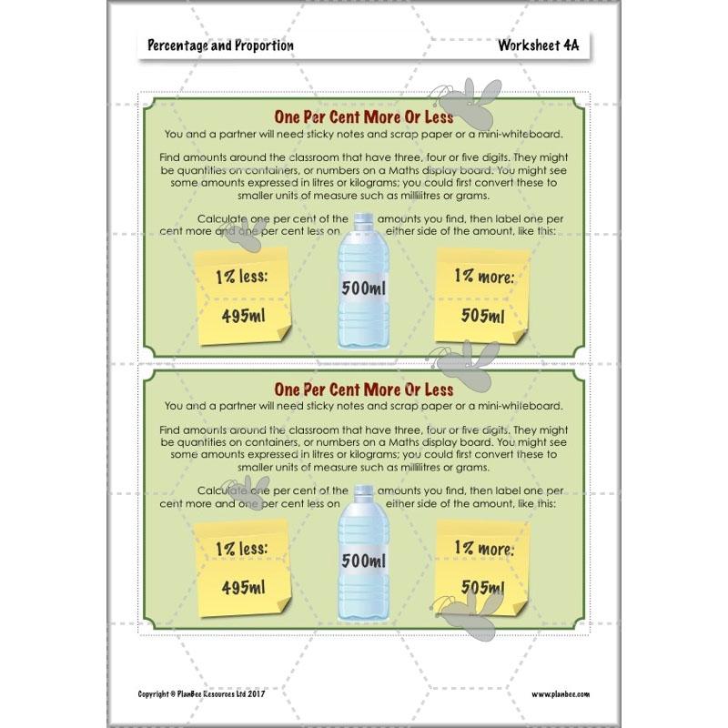 PlanBee Percentage & Proportion - Maths Planning and Resources for Year 5