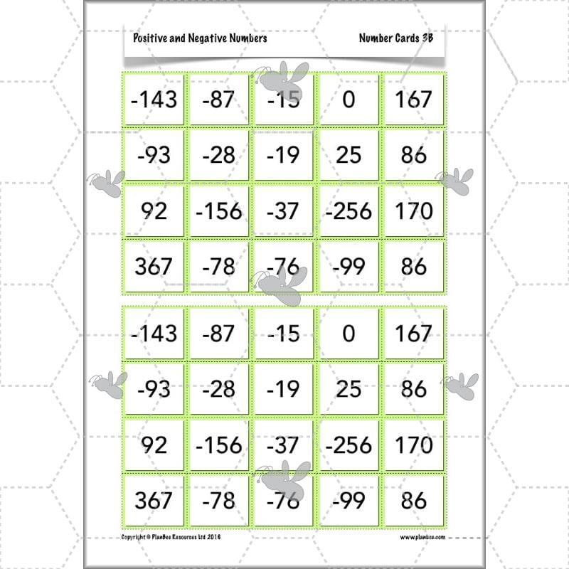 PlanBee Positive and Negative Numbers Year 5 Maths | PlanBee