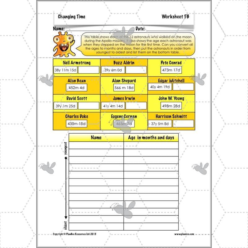 PlanBee Changing Time Year 5 Maths Lesson Planning Pack