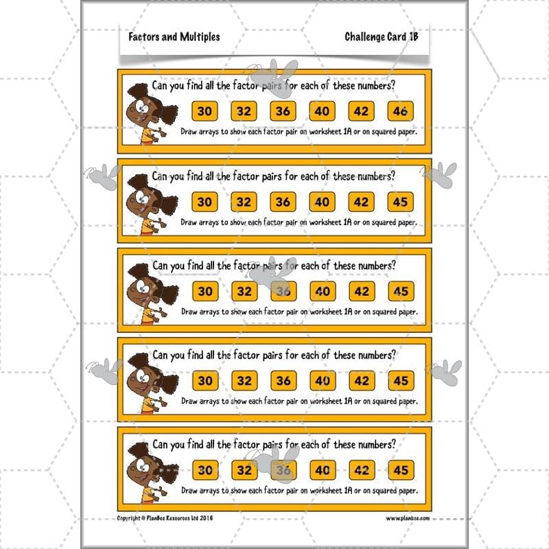 PlanBee Factors & Multiples - Year 5 Maths Planning and Resources from PlanBee