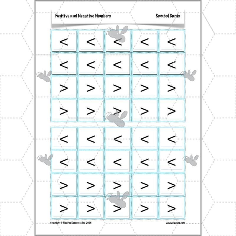 PlanBee Positive and Negative Numbers Year 5 Maths | PlanBee