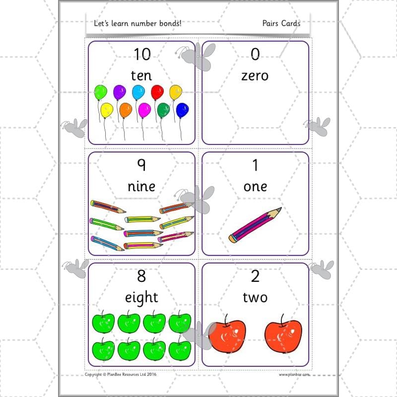 PlanBee Let’s learn number bonds - KS1 complete planning
