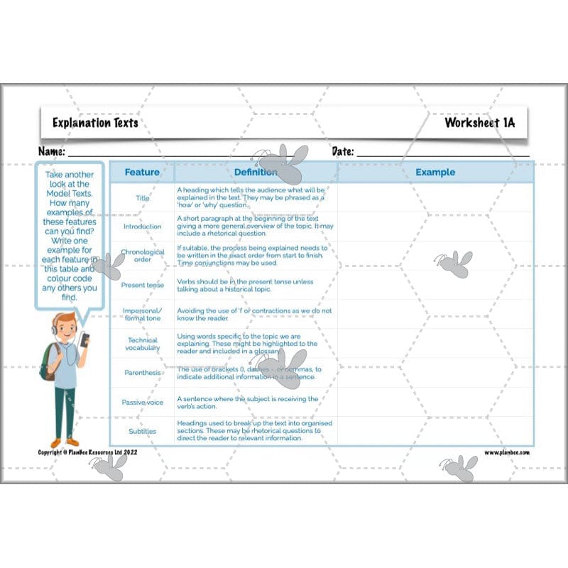 PlanBee Explanation Texts Year 6 - PlanBee English