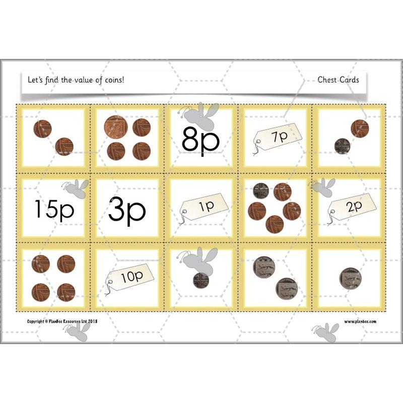 PlanBee Let’s find the value of coins - KS1 fun maths money lesson plans