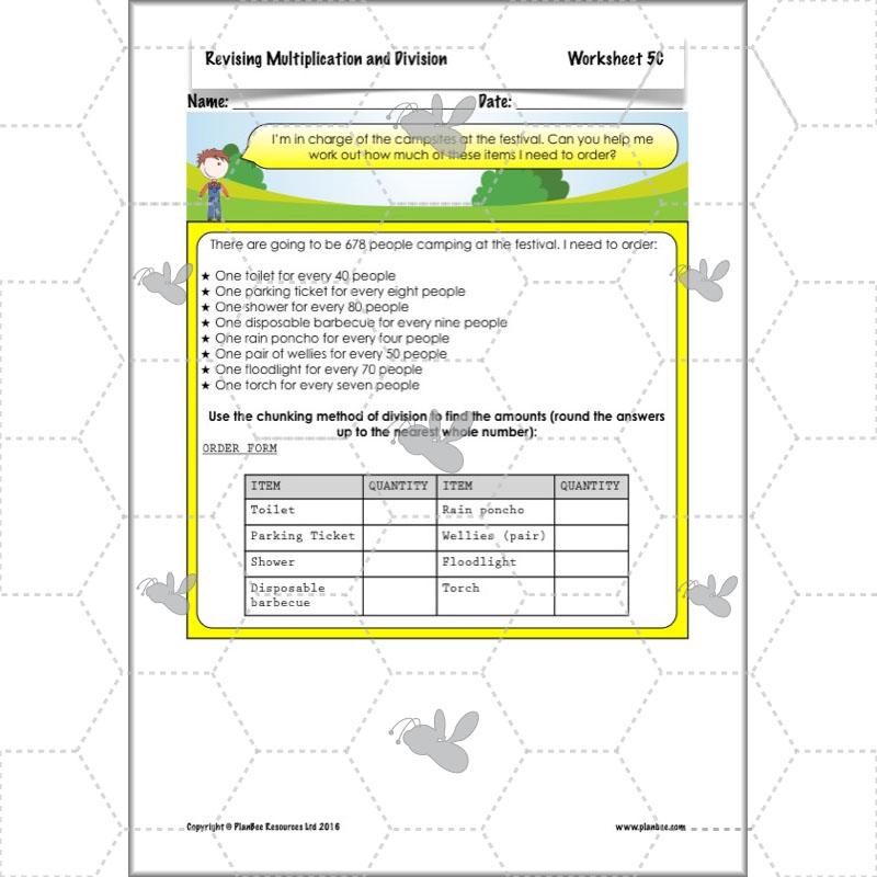 PlanBee Revising Multiplication and Division: Maths Lesson Plans for Year 4