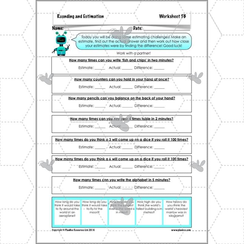 PlanBee Rounding and Estimating: Place Value & Number Maths Lessons - Year 3