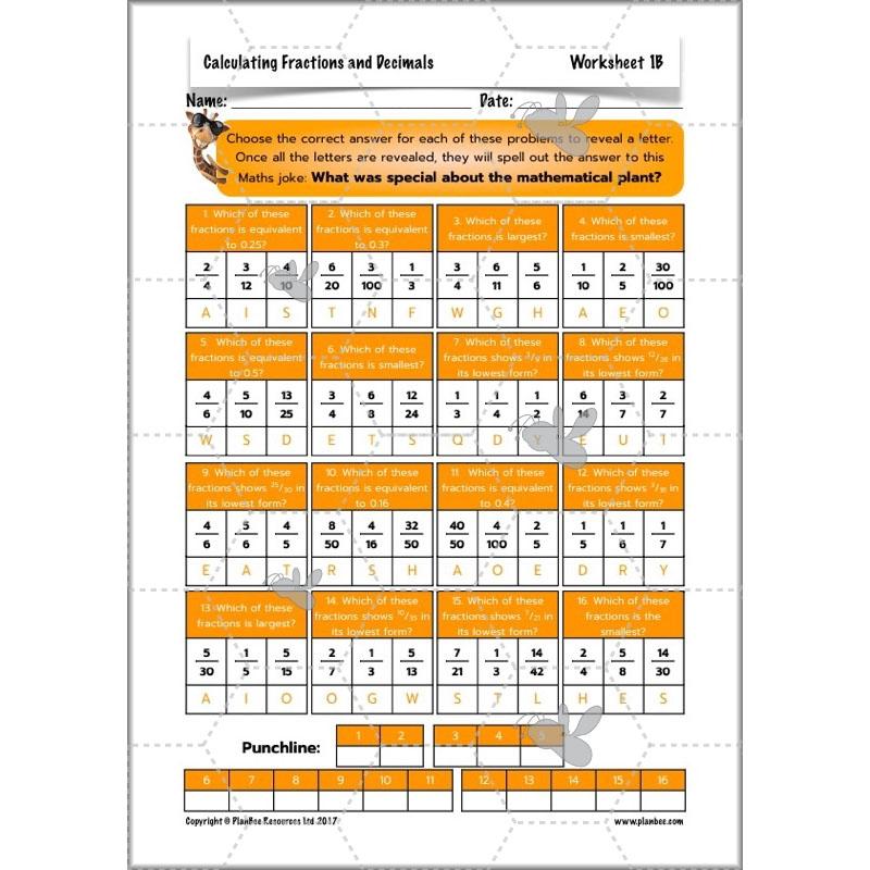 PlanBee Calculating Fractions & Decimals - Year 6 Maths Planning & Resources