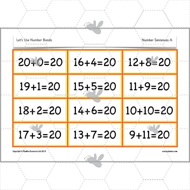 PlanBee Let's Use Number Bonds! KS1 Maths Lessons and Resources Year 2