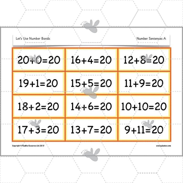 PlanBee Let's Use Number Bonds! KS1 Maths Lessons and Resources Year 2
