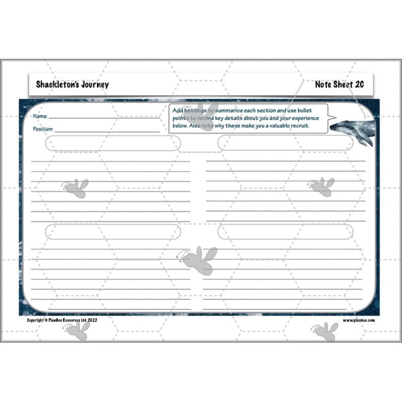 PlanBee Shackleton's Journey KS2 English Planning | PlanBee