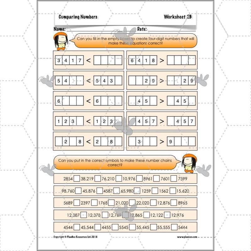 PlanBee Comparing Numbers - Place Value: Year 4 KS2 Maths