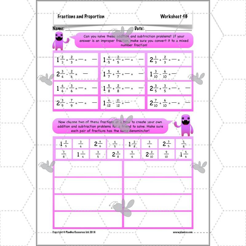 PlanBee Fractions & Proportion - Maths Planning and Resources for Year 5