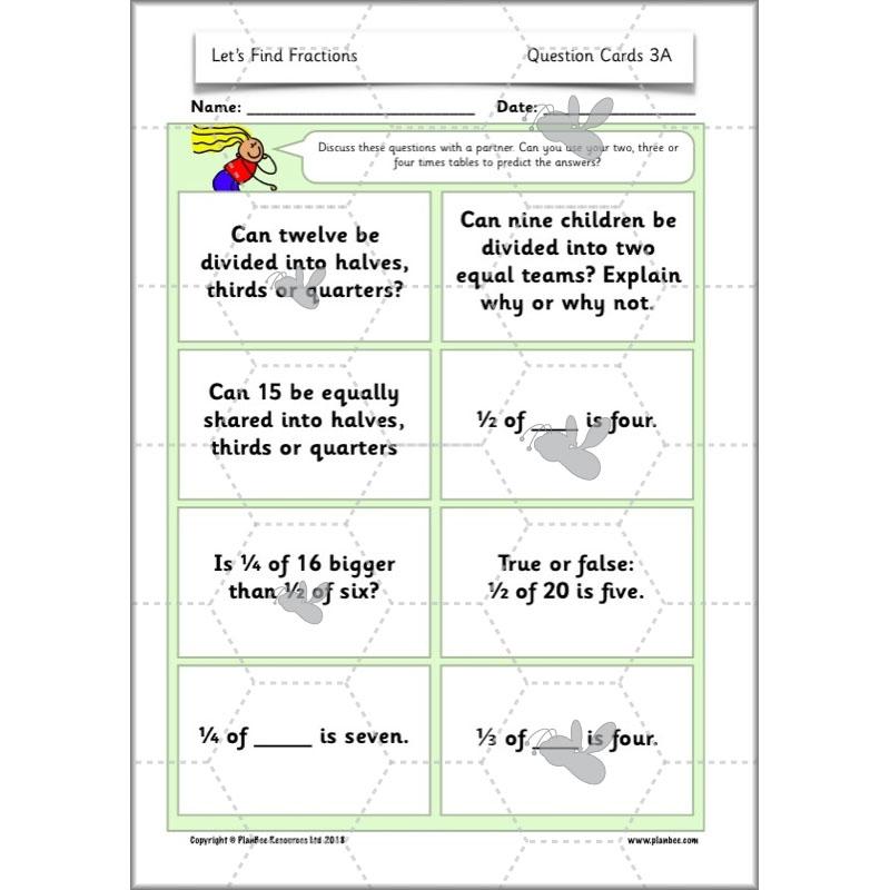 PlanBee Let's Find Fractions - Year 2 Maths - Measurement Planning