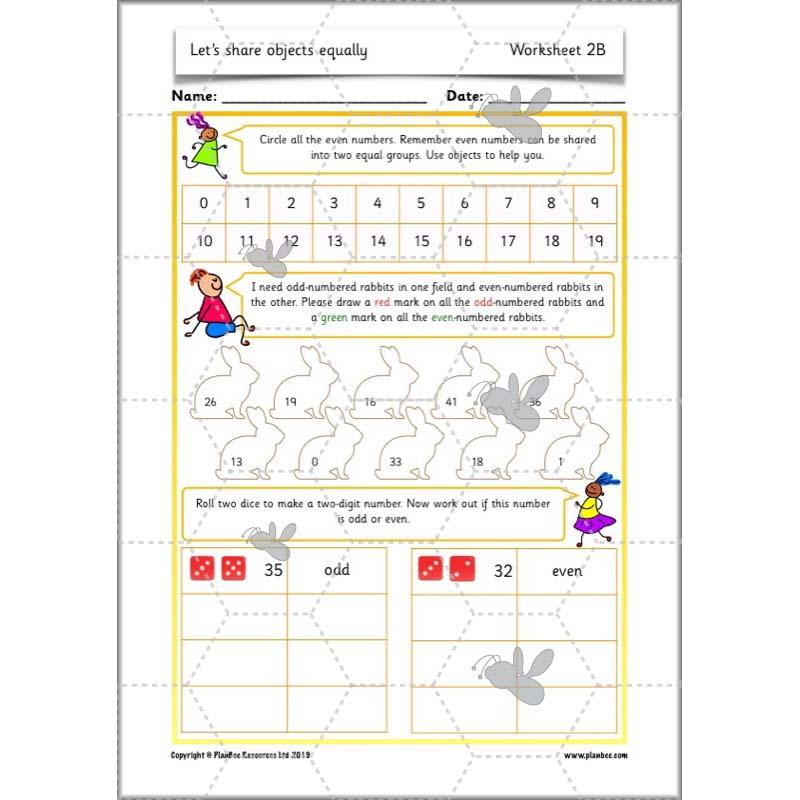 PlanBee Let's share objects equally: Year 1 multiplication and division