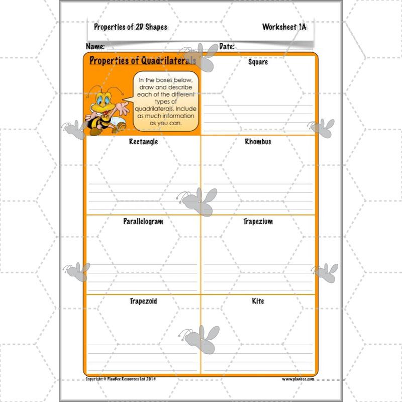 PlanBee Year 4 Properties of 2D Shapes KS2 Maths by PlanBee