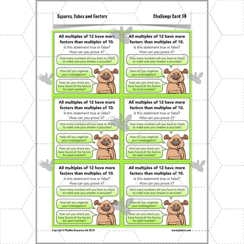 PlanBee Square Numbers, Cube Numbers and Factor Pairs | KS2 Year 5