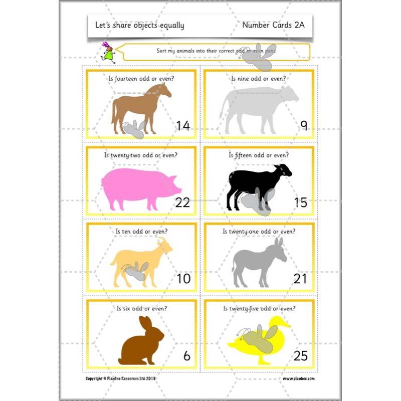 PlanBee Let's share objects equally: Year 1 multiplication and division