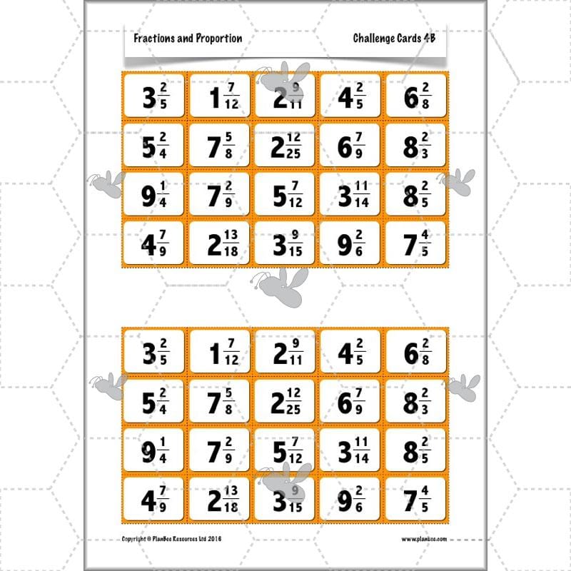 PlanBee Fractions & Proportion - Maths Planning and Resources for Year 5