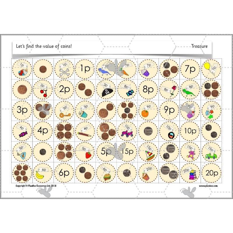 PlanBee Let’s find the value of coins - KS1 fun maths money lesson plans
