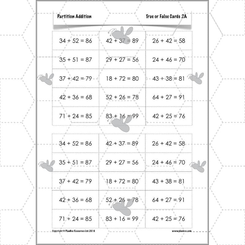 PlanBee Partition Addition: Year 3 Primary Maths Lessons and Resources