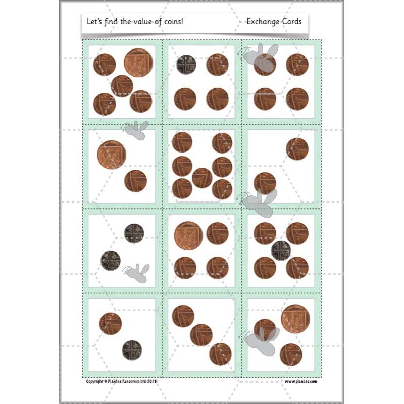 PlanBee Let’s find the value of coins - KS1 fun maths money lesson plans