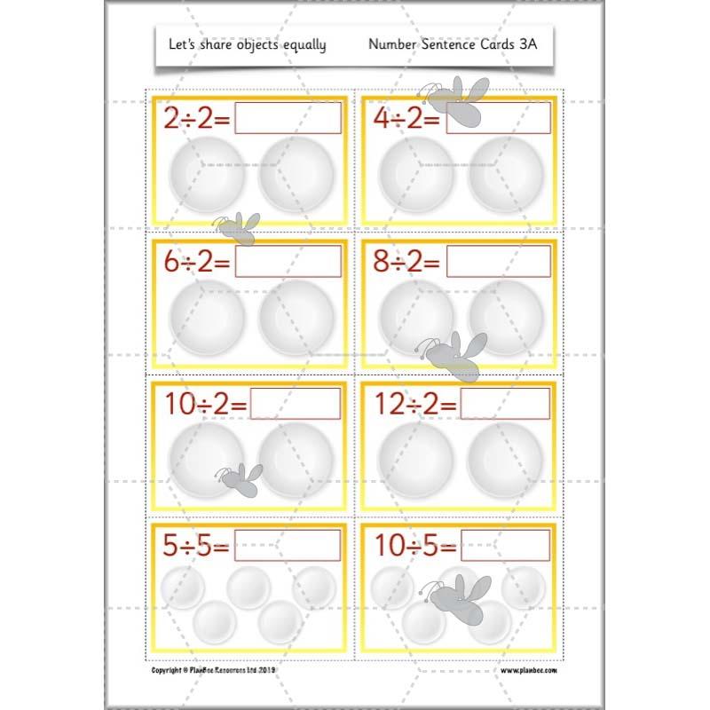 PlanBee Let's share objects equally: Year 1 multiplication and division