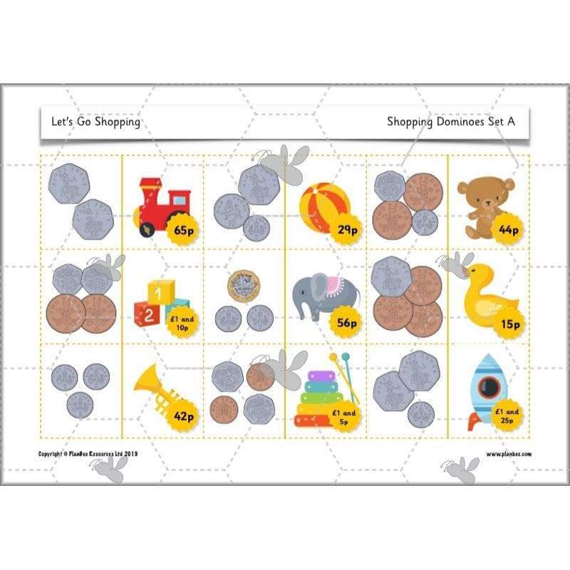 PlanBee Let's Go Shopping: Year 2 Money Maths Activities