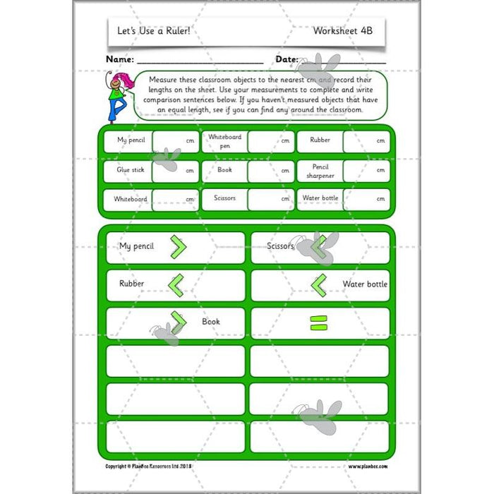 PlanBee Let's Use a Ruler! - KS1 Complete Maths Planning and Resources