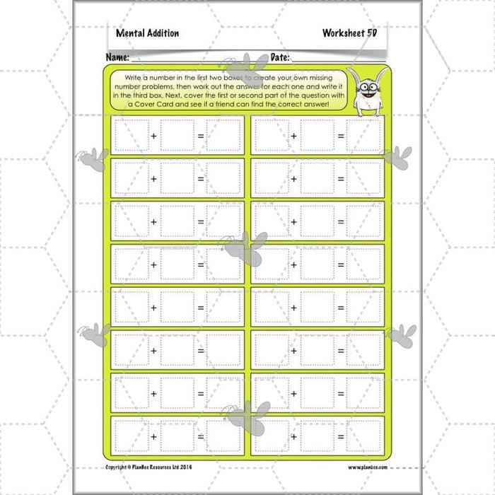 PlanBee Mental Addition: KS2 Maths Addition and Subtraction Year 3