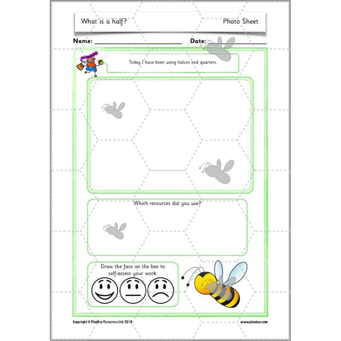 PlanBee What is a half? - KS1 Year 1 lesson pack