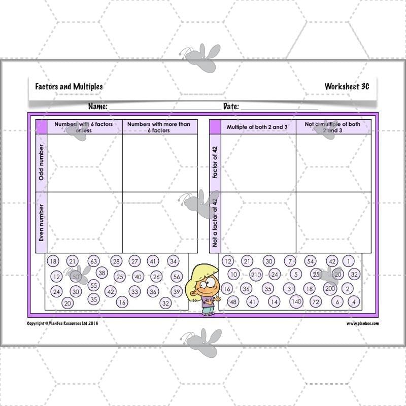 PlanBee Factors & Multiples - Year 5 Maths Planning and Resources from PlanBee