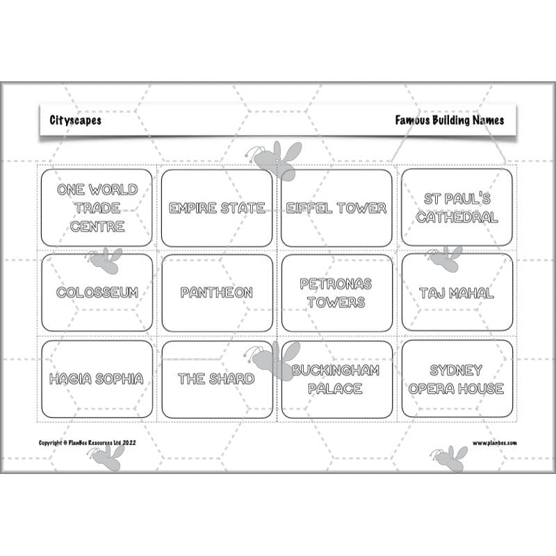 PlanBee Cityscapes Art Lessons for KS2 created by PlanBee