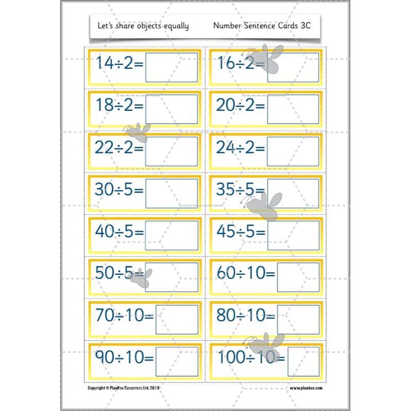 PlanBee Let's share objects equally: Year 1 multiplication and division