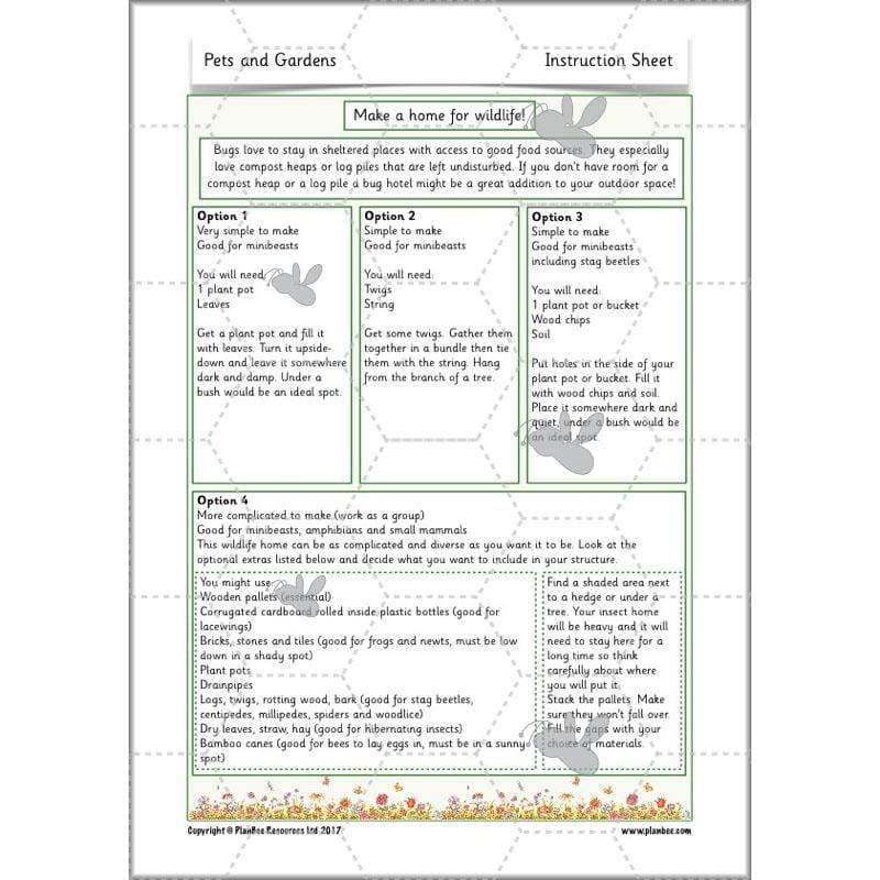 PlanBee Pets and Gardens Year 1 Science Lesson Plans by PlanBee