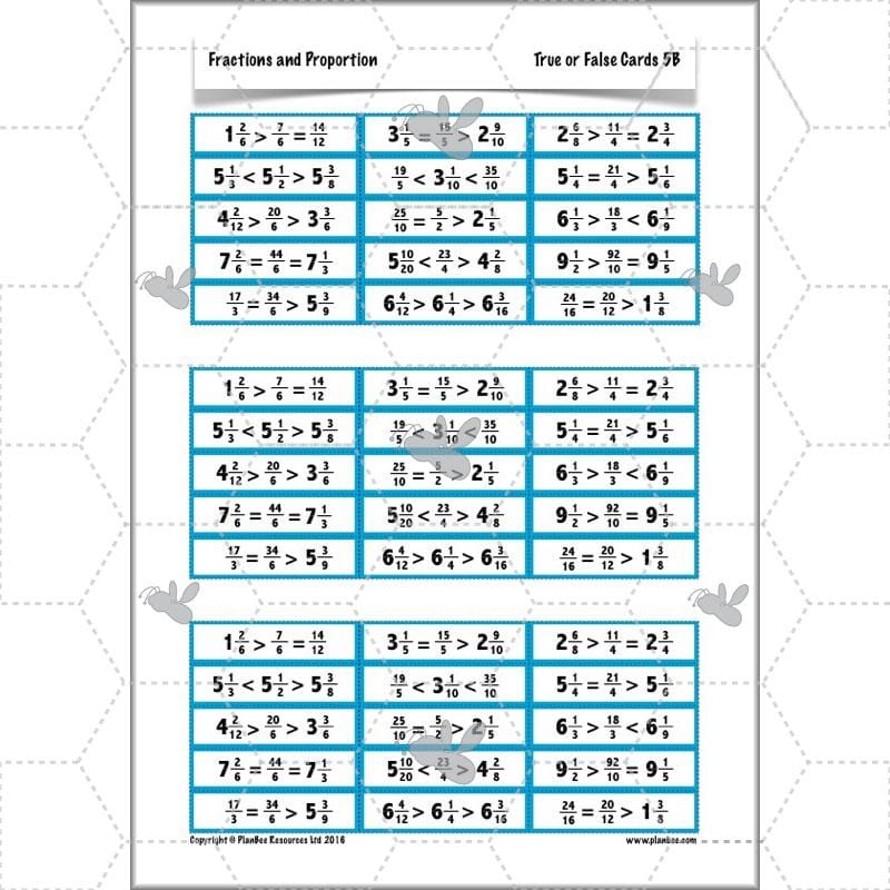 PlanBee Fractions & Proportion - Maths Planning and Resources for Year 5