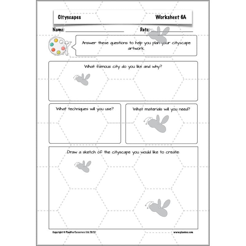 PlanBee Cityscapes Art Lessons for KS2 created by PlanBee