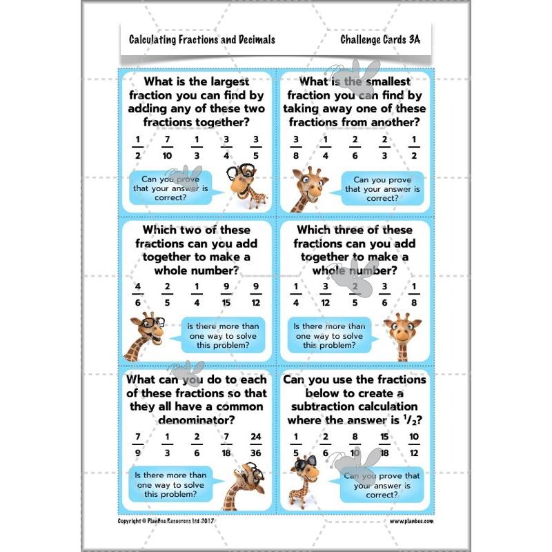 PlanBee Calculating Fractions & Decimals - Year 6 Maths Planning & Resources