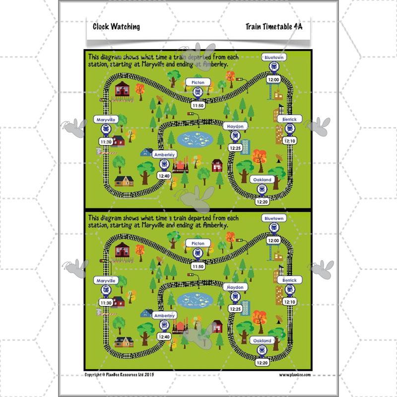 PlanBee Clock Watching | Time Year 3 Maths Lesson Activity Pack