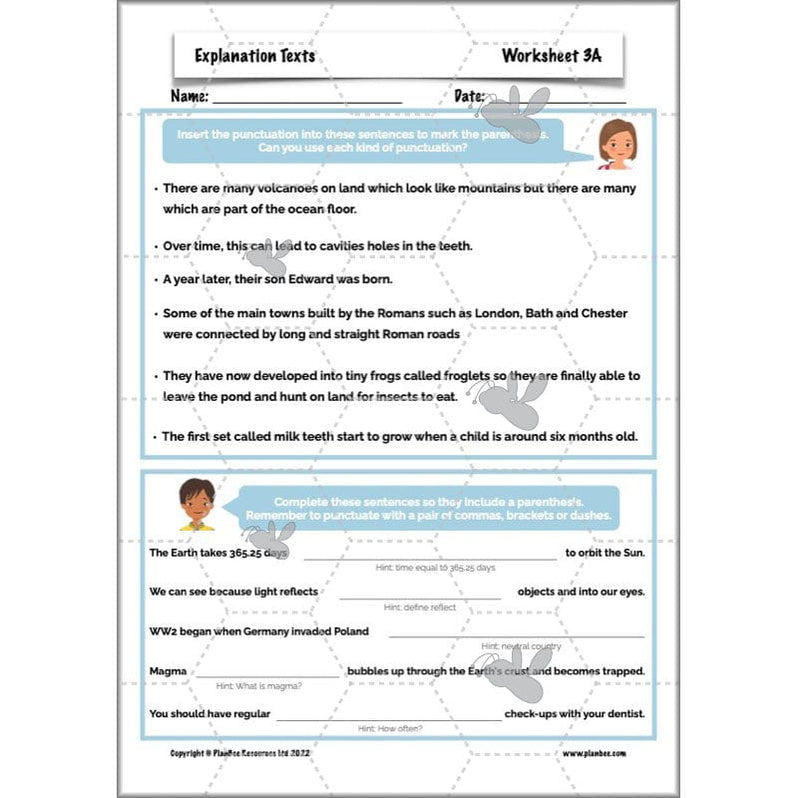 Explanation Texts Year 6 PlanBee English