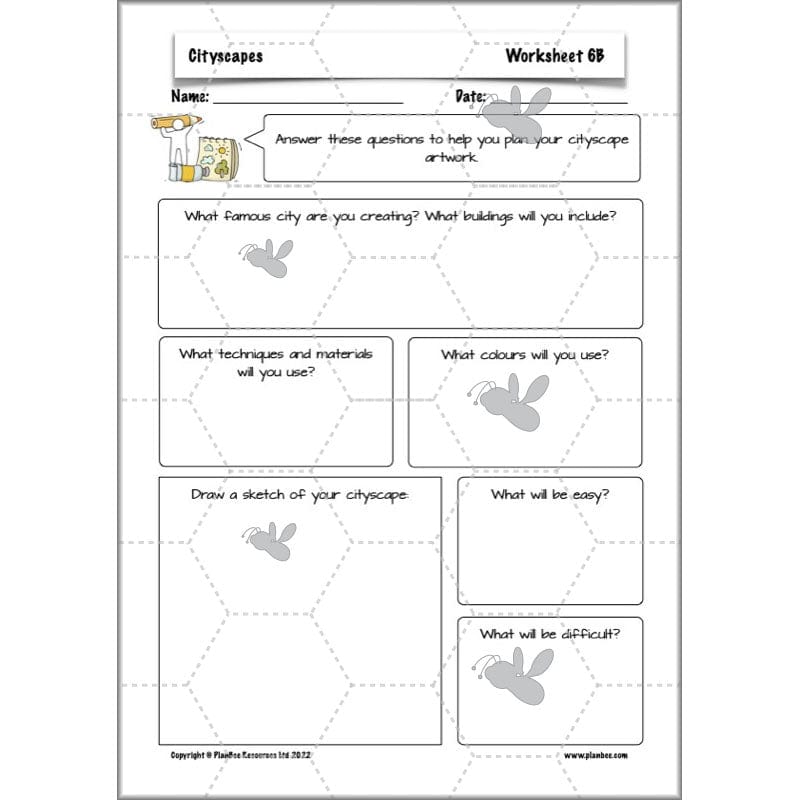 PlanBee Cityscapes Art Lessons for KS2 created by PlanBee