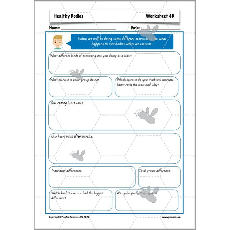 PlanBee Healthy Bodies Animals including Humans Year 6 Planning
