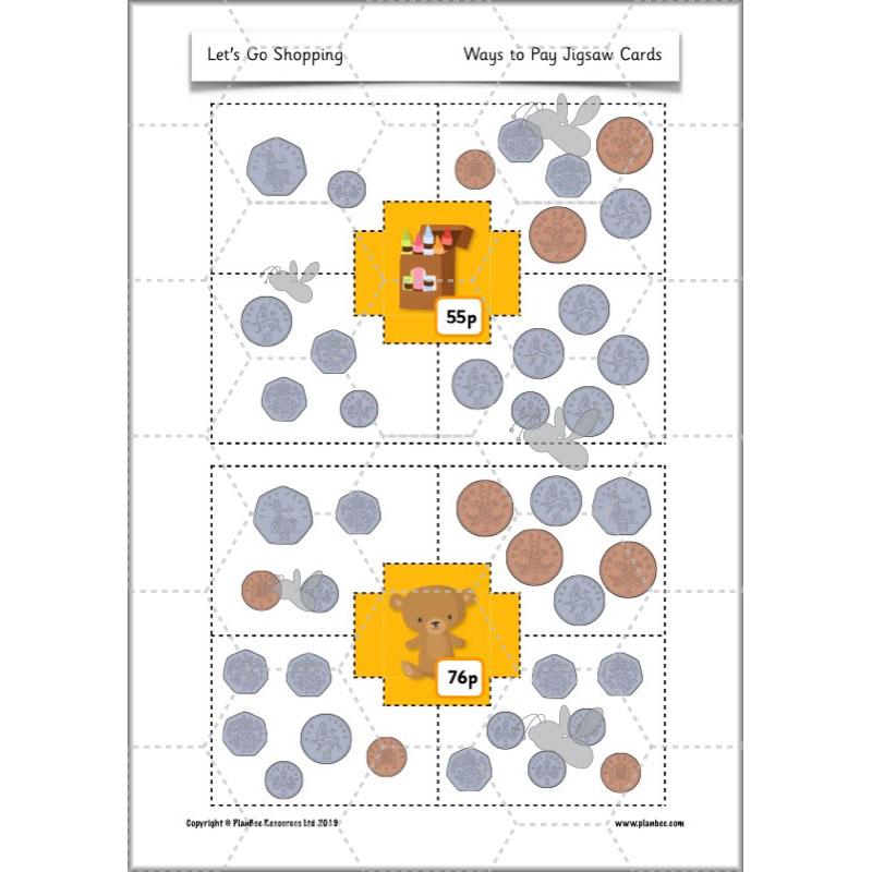 PlanBee Let's Go Shopping: Year 2 Money Maths Activities