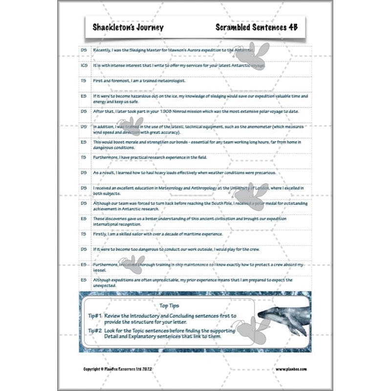 PlanBee Shackleton's Journey KS2 English Planning | PlanBee